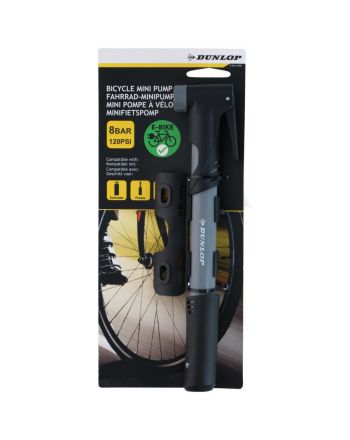 POMPKA ROWEROWA MINI 120psi (8bar) DUNLOP SZARA