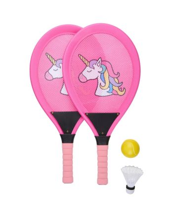 ZESTAW DO BADMINTONA TENISA JUMBO KID EDDY TOYS - UNICORN