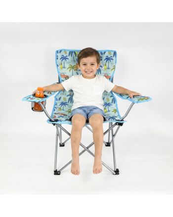 KRZESŁO TURYSTYCZNE SKŁADANE DZIECIĘCE NIEBIESKIE KIDS COLLECTION
