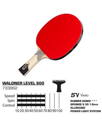 RAKIETKA DO TENISA STOŁOWEGO WALDNER 600 DONIC