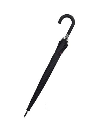 PARASOL DŁUGI PÓŁAUTOMATYCZNY 16 ŻEBER CZARNY SEMI LINE
