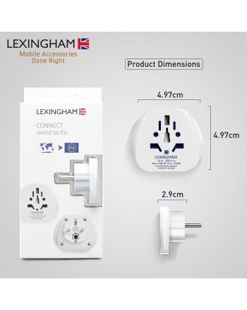 LEXINGHAM PRZEJŚCIÓWKA ADAPTER UNIWERSALNA ŚWIAT-> EU SHUCKO 2SZT