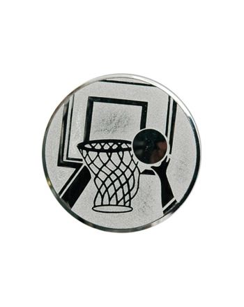 Wklejka aluminiowa srebrna - koszykówka