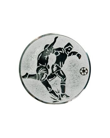 Wklejka aluminiowa srebrna - piłka nożna