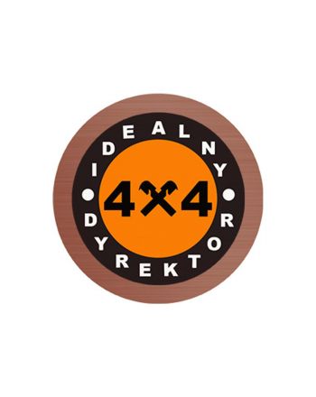 Wklejka 38mm  brązowa z kolorowym nadrukiem