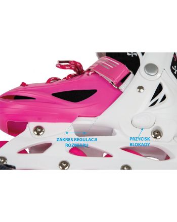 ŁYŻWOROLKI - WROTKI - ŁYŻWY 4W1 ENERO 26-29 RÓŻOWE